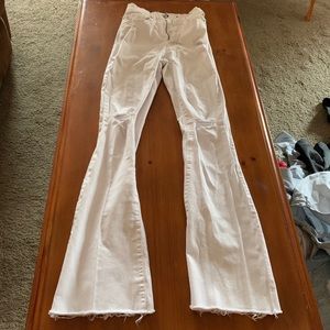 Bell bottom white jeans